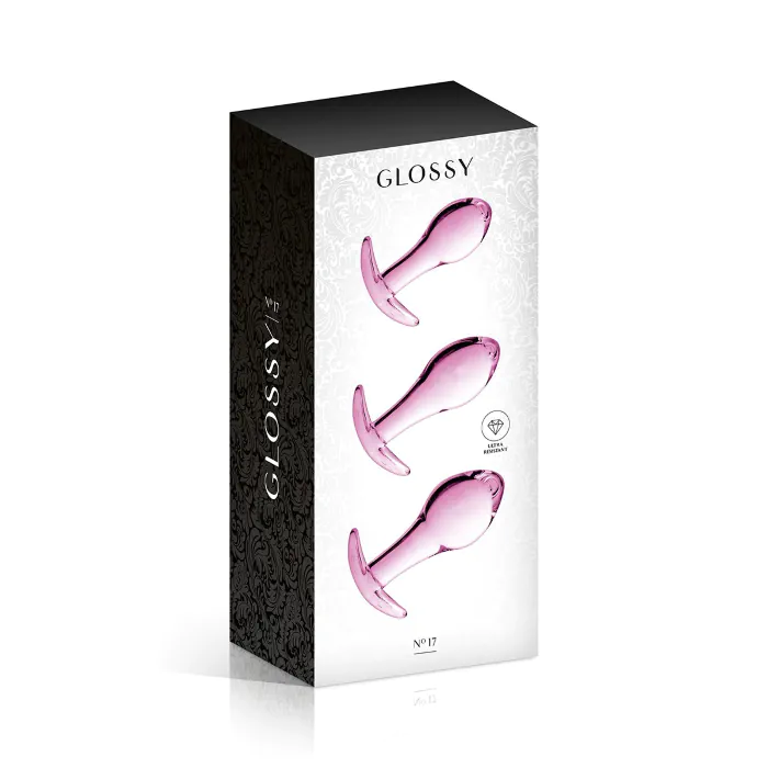 Набір скляних анальних пробок 17 PINK Glossy Toys