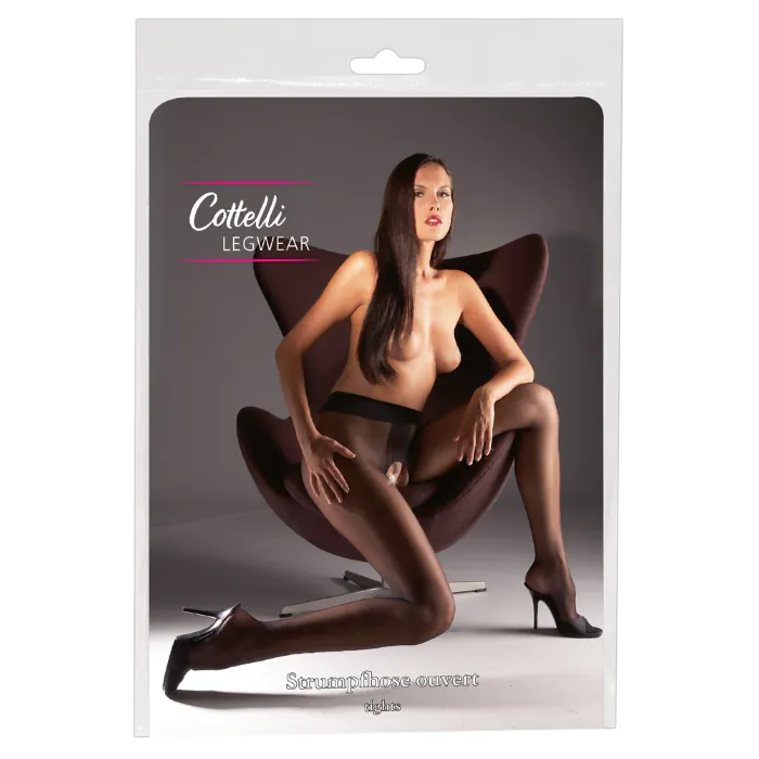 Колготки Crotchless Tights black M Crotchless Tights — фото 2