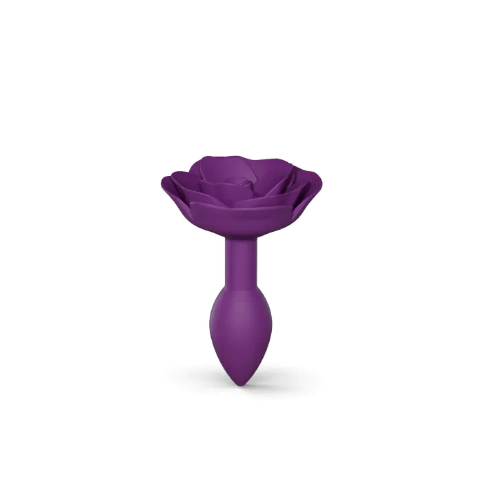 Силіконова анальна пробка Love To Love Open Roses розмір S Purple Rain