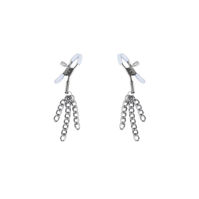 Затискачі для сосків Feral Feelings Tassels Silver/White