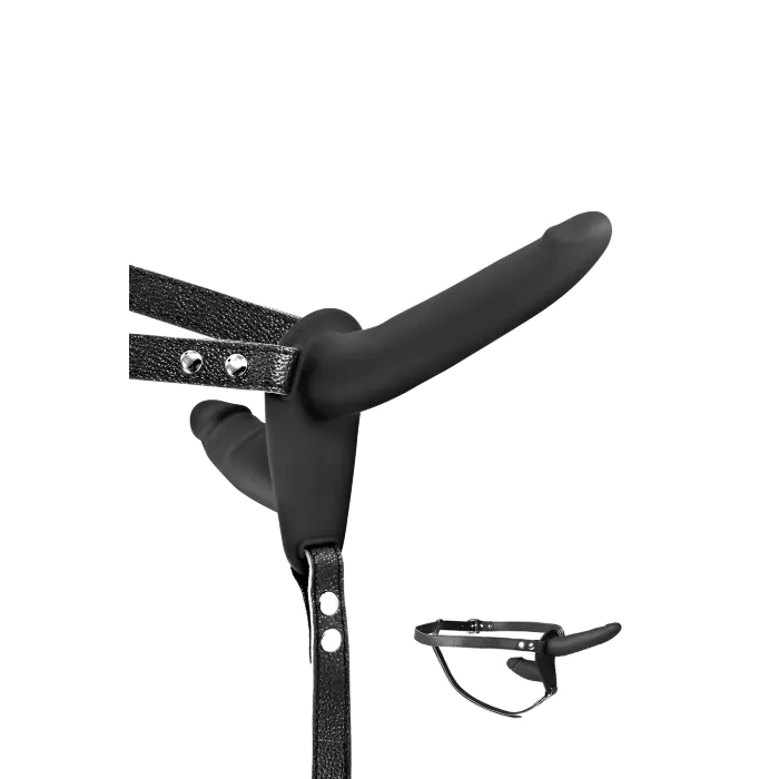 Подвійний страпон Fetish Tentation Strap-On Enjoy Pain Black