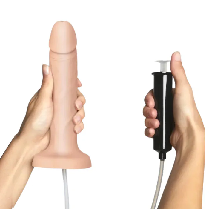 Фалоімітатор, що кінчає Strap-On-Me Squirting Cum Dildo Realistic Black Vanilla L
