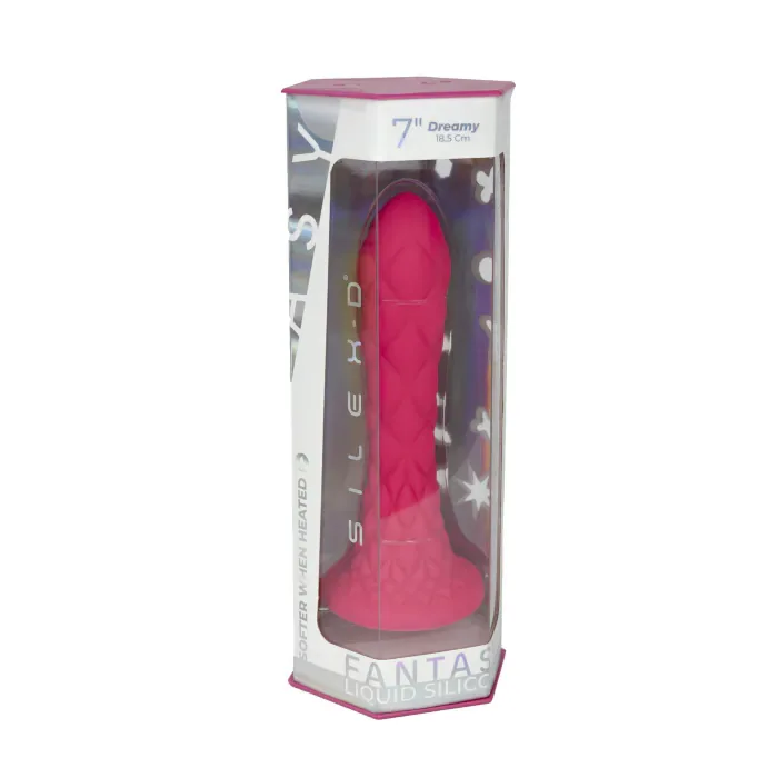Фалоімітатор SilexD Fantasy Liquid Silicone Dreamy 7" Pink — фото 9