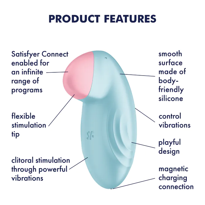 Вібратор Satisfyer Tropical Tip Light Blue — фото 8