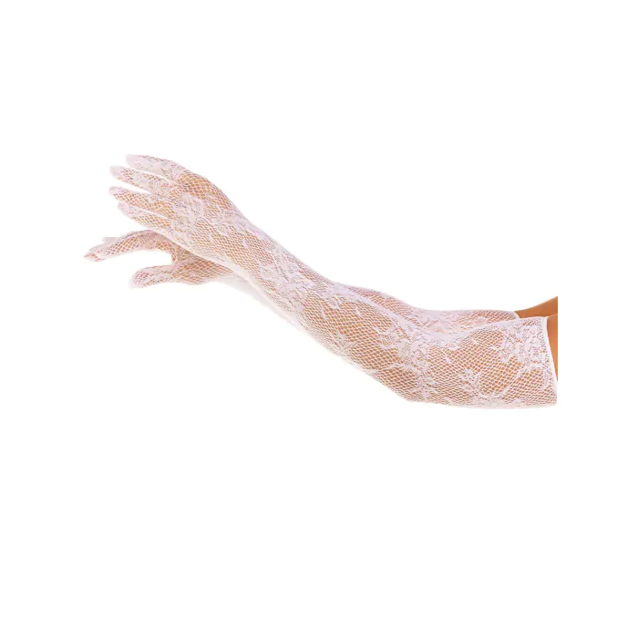 Рукавички Leg Avenue Lace Opera Length Gloves One Size White