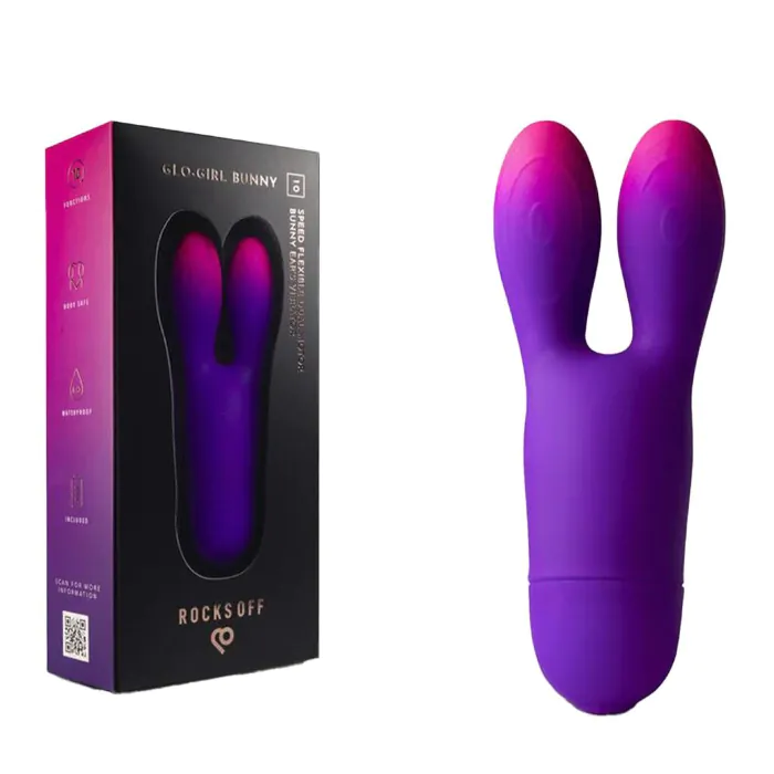 Вібратор Rocks Off Glo Girl Bunny — фото 7