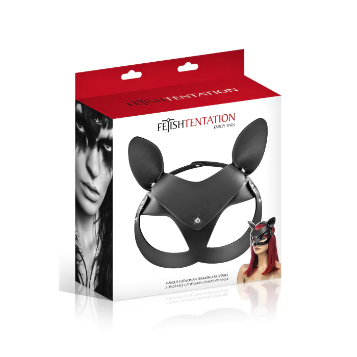 Маска Fetish Tentation Adjustable Catwoman Diamond Mask Black — фото 4