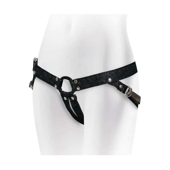Джинсові трусики для страпону Lastic Strap-on