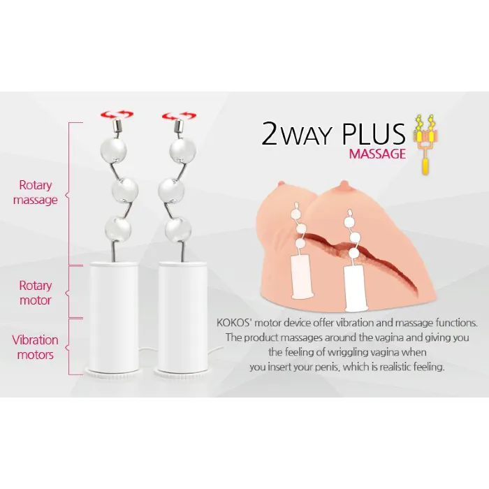 Мастурбатор з вібрацією Kokos Juilana Breast 2WayPlus — фото 10