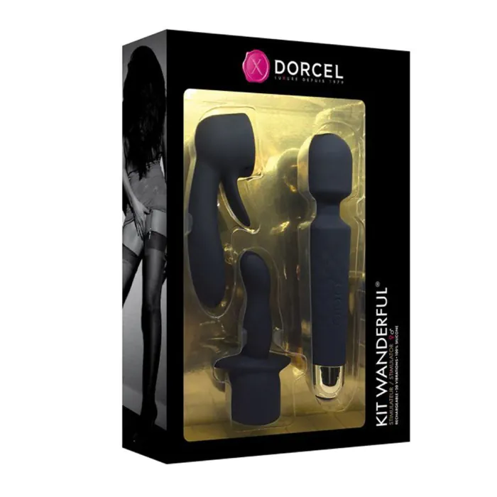 Мінівібромасажер Dorcel Kit Wanderful з насадками — фото 9