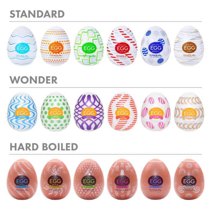 Набір мастурбаторів-яєць Tenga Egg Variety Pack Standard 6 шт — фото 11