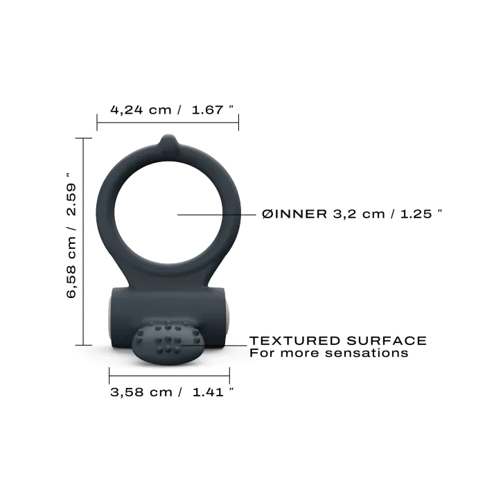 Кільце з вібрацією Marc Dorcel Power Clit Black V2 — фото 3