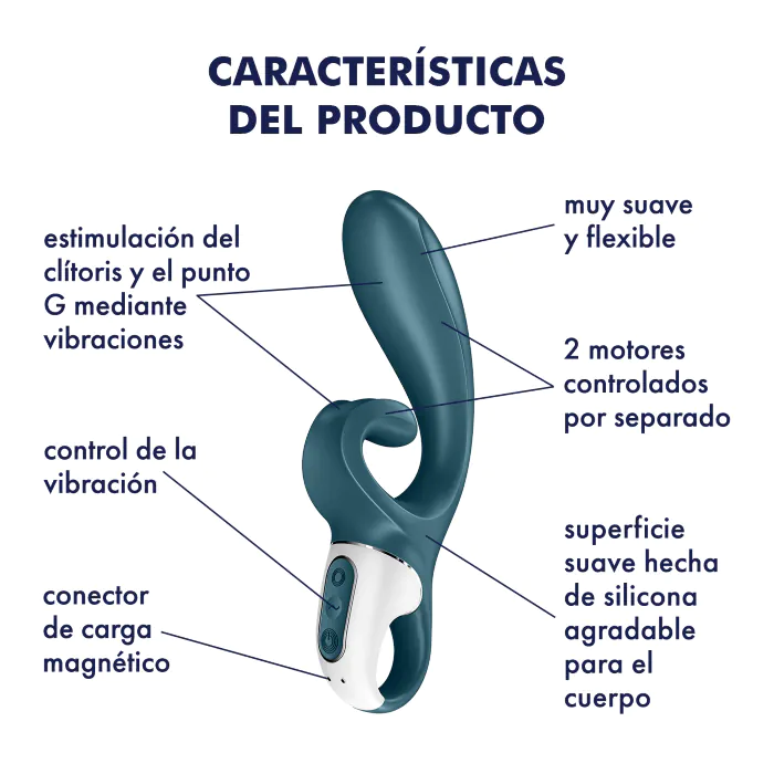 Смарт вібратор Satisfyer Hug me grayblue — фото 7