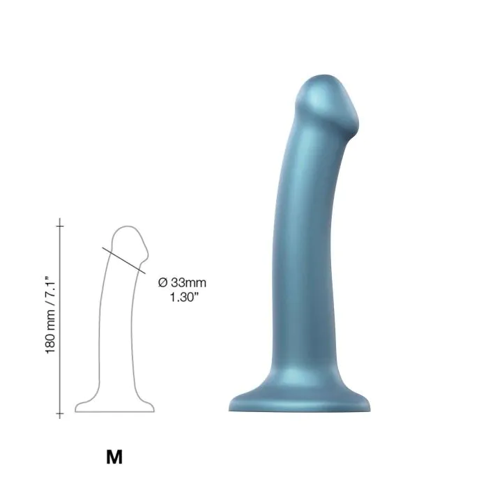 Насадка для страпону Strap-On-Me Mono Density Dildo Blue M — фото 4