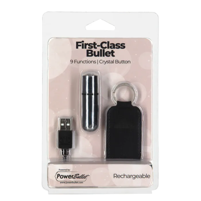 Віброкуля PowerBullet First-Class Bullet with Key Chain Pouch Silver — фото 6
