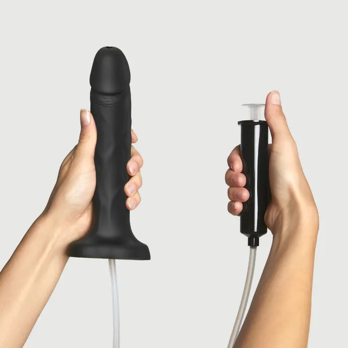 Фалоімітатор, що кінчає Strap-On-Me Squirting Cum Dildo Realistic Black L — фото 2