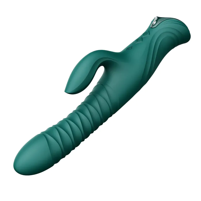 Смарт пульсатор-кролик з вібрацією Zalo Mose 2 Turquoise Green — фото 10