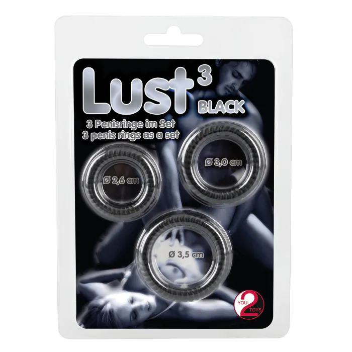 Набір ерекційних кілець You2Toys Lust 3 Black — фото 5