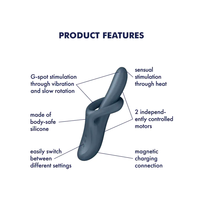 Вібратор Satisfyer Heat Flex 4 Grey — фото 8