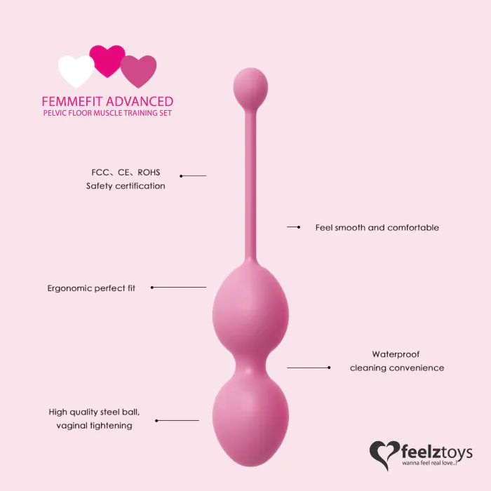 Набір вагінальних кульок FeelzToys FemmeFit Advanced — фото 3