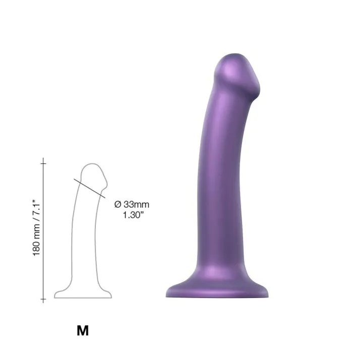 Насадка для страпону Strap-On-Me Mono Density Dildo Violet M — фото 3
