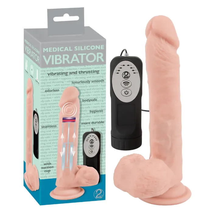 Вібратор Medical Silicone Thrusting 21 см — фото 8