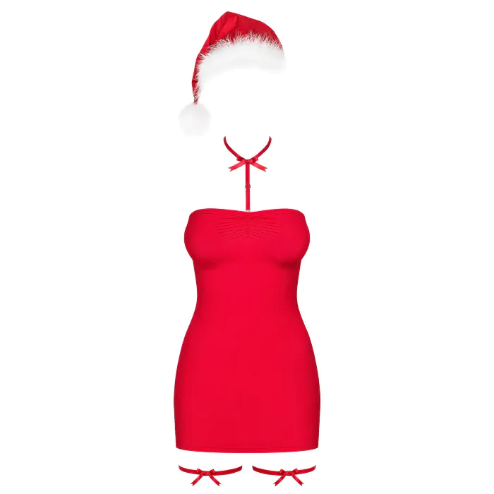 Сорочка Obsessive Kissmas chemise red