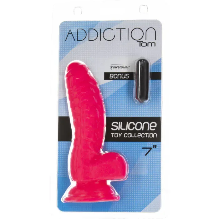Фалоімітатор Addiction Tom 7" Dildo With Balls Pink — фото 6