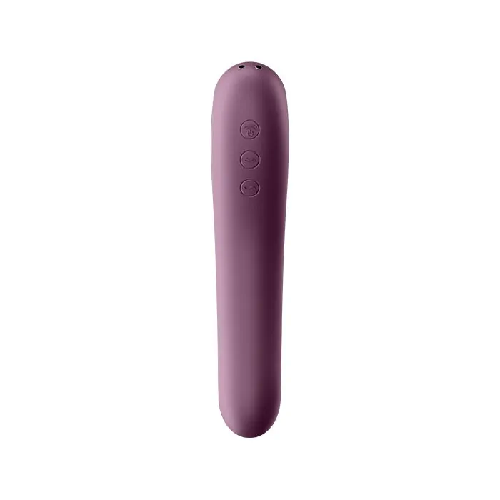 Вакуумний стимулятор з вібрацією Satisfyer Dual Kiss Wine Red — фото 4