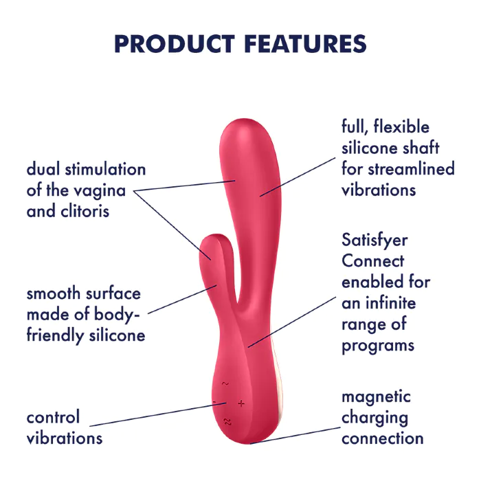 Смарт-вібратор кролик Satisfyer Mono Flex Red — фото 5