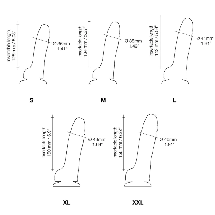 Реалістичний фалоімітатор Strap-On-Me Sliding Skin Realistic Dildo Black S — фото 7