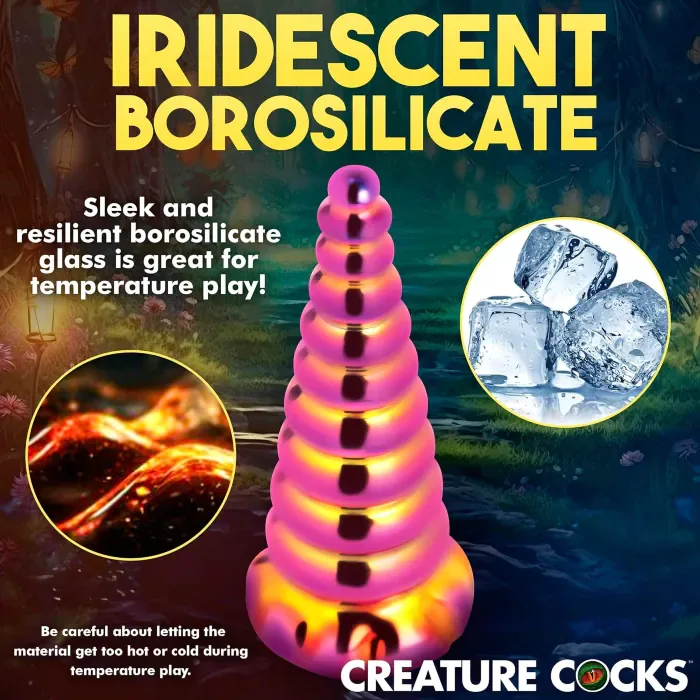 Фалоімітатор Creature Cocks Twilight Rainbow Glass Dildo — фото 8