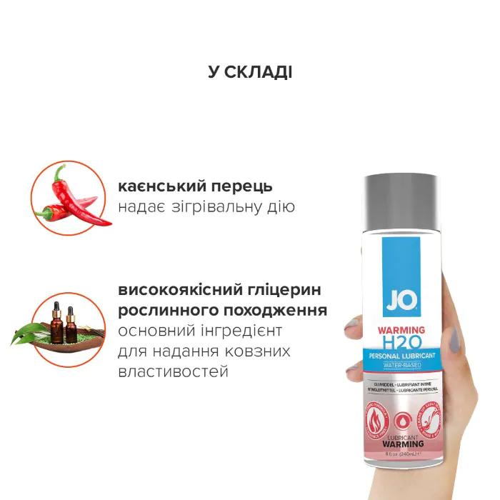 Зігріваючий лубрикант на водній основі JO H2O Warming 30 мл — фото 4