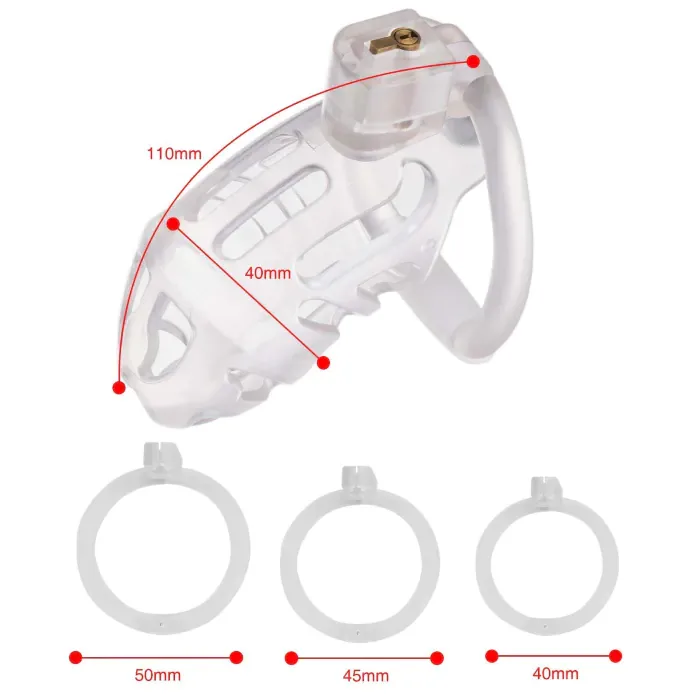 Клітка для пеніса Lockink Sevanda Plastic Chastity Cage Transparent — фото 10