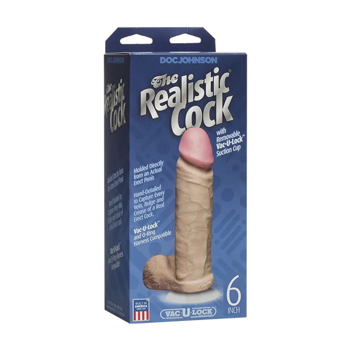 Фалоімітатор Doc Johnson Realistic Cock 6 inch Vack-U-Lock — фото 3