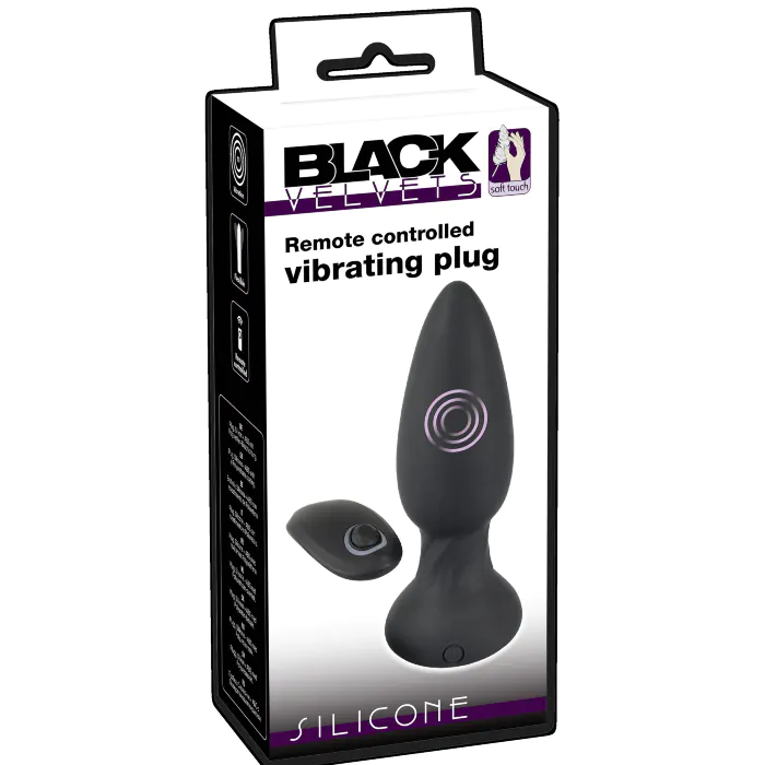 Анальна вібропробка Black Velvets Remote Controlled — фото 8