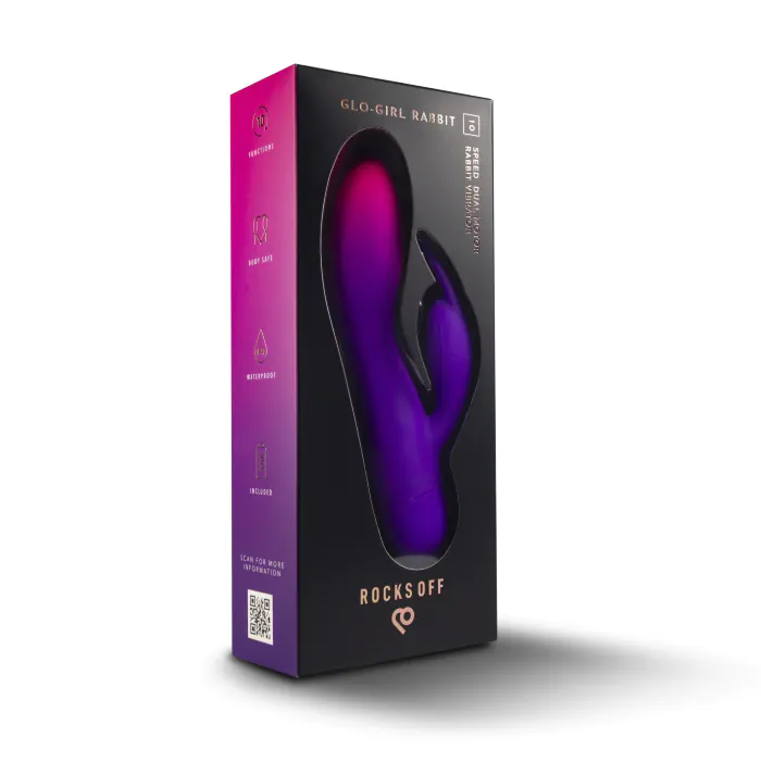 Вібратор Rocks Off Glo Girl Rabbit — фото 6