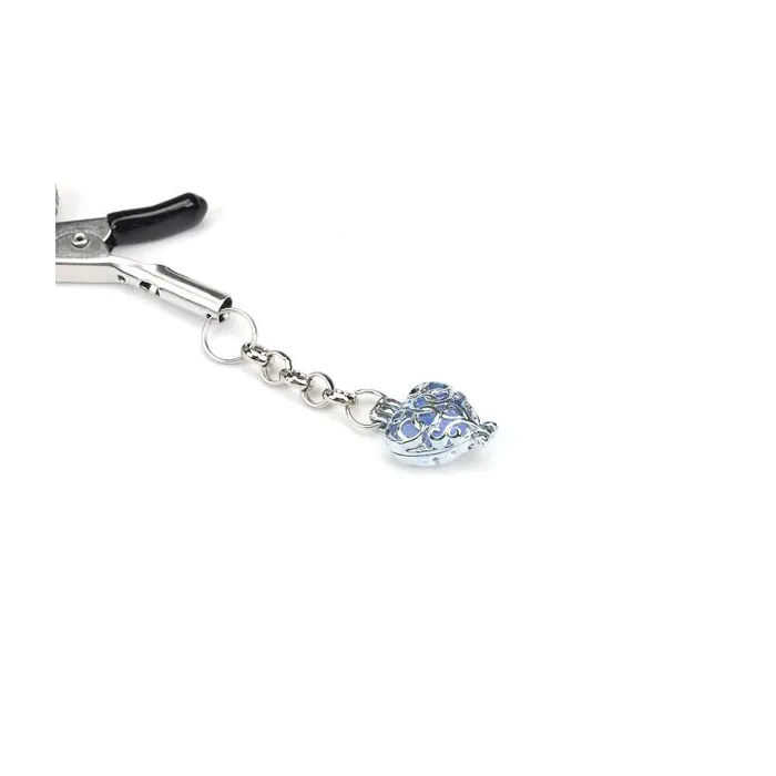Затискачі для сосків Liebe Seele Glow-in-dark Nipple Clamps Blue — фото 2