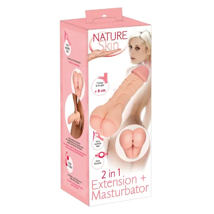 Мастурбатор насадка Nature Skin 2in1 — фото 8