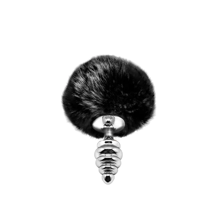 Анальна пробка Alive Fluffy Twist Plug S Black