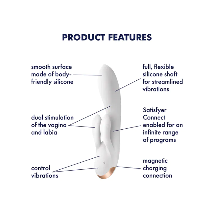 Смарт вібратор Satisfyer Double Flex White — фото 7