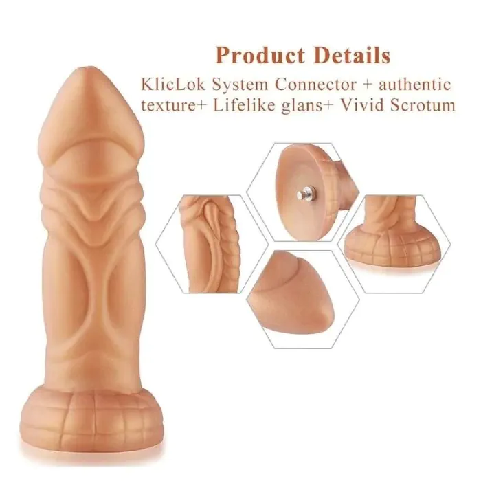 Дилдо Hismith Slightly Curved Silicone Dildo Monster Series — фото 4