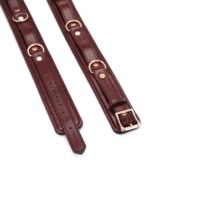 Фіксатори для стегон Liebe Seele Wine Red Thigh Cuffs S — фото 4