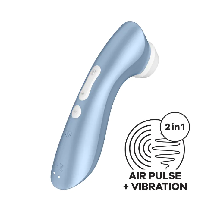 Вакуумний вібратор Satisfyer Pro 2+ Vibration Generation 2 Blue