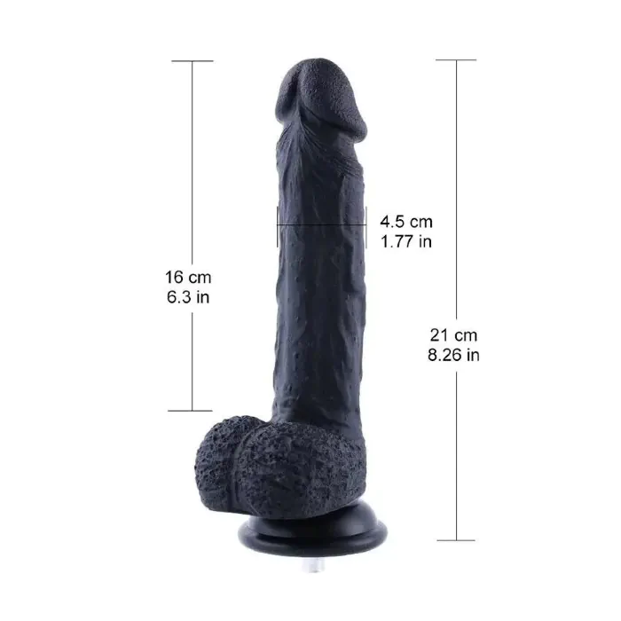 Дилдо Hismith 8.3" Silicone Dildo Black — фото 3