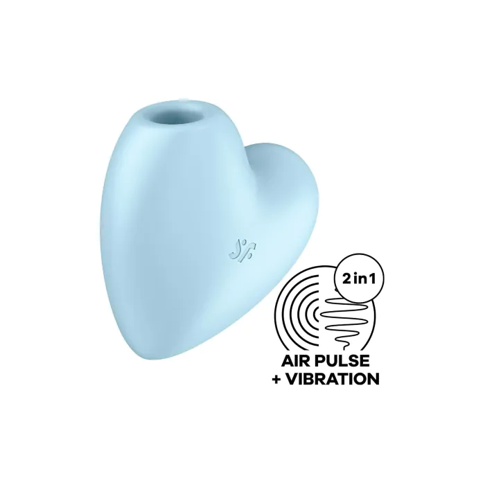 Вакуумний стимулятор з вібрацією Satisfyer Cutie Heart Blue — фото 4