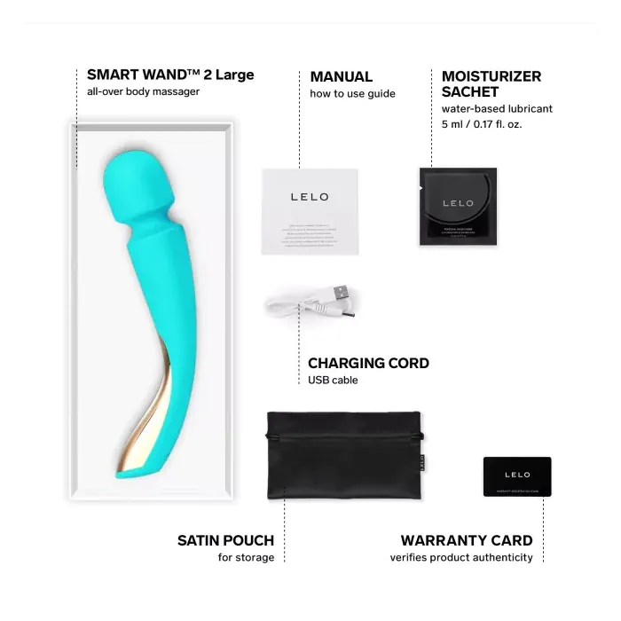 Вібромасажер Lelo Smart Wand 2 Large Aqua — фото 5