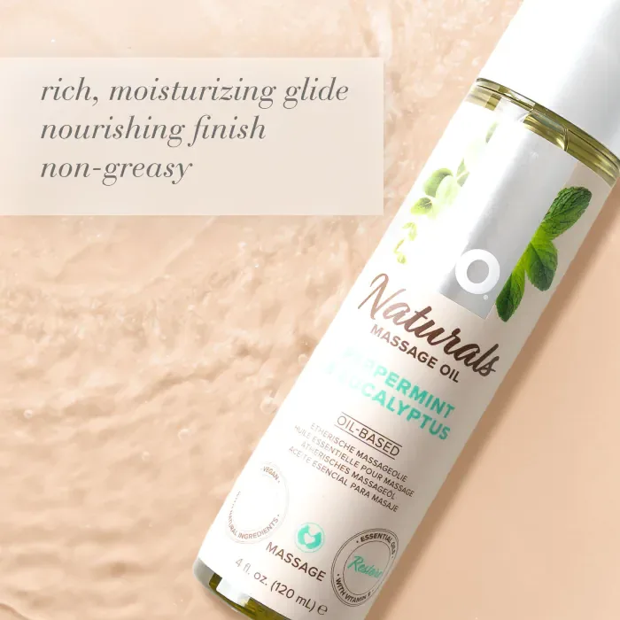 Масажне масло JO Naturals Peppermint & Eucalyptus 120 мл — фото 7