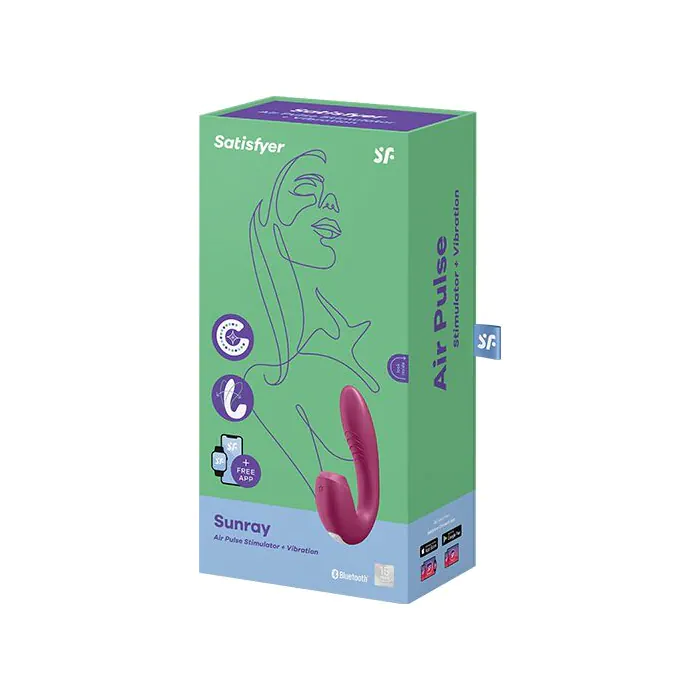 Вакуумний вібратор Satisfyer Sunray Connect App berry — фото 6
