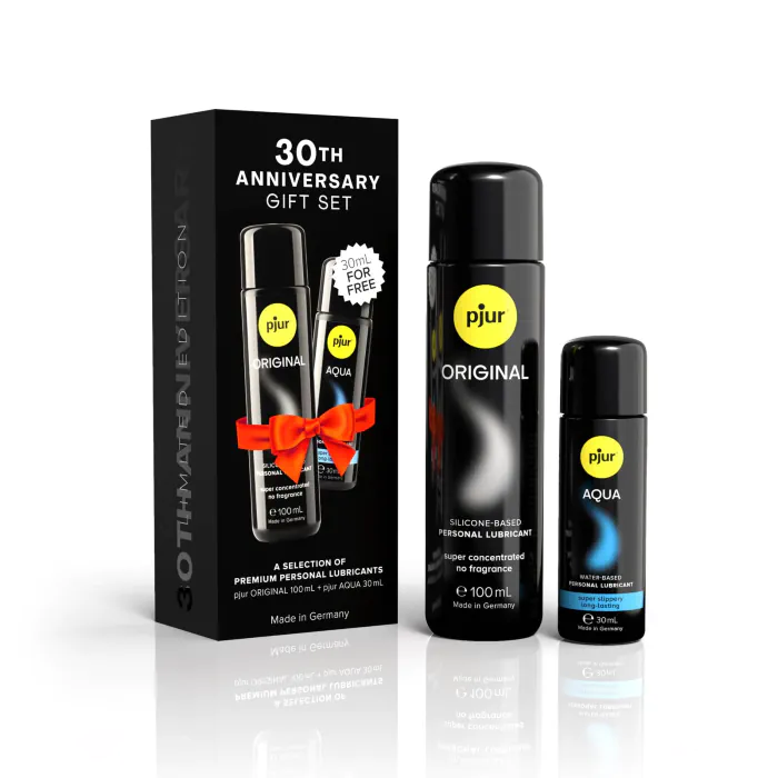 Ювілейний набір лубрикантів pjur 30th Anniversary Gift Set: Original 100 мл та Aqua 30 мл — фото 2